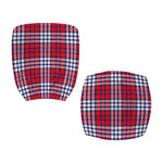 Blue Red And White USA Plaid Print Office Chair Cover