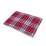 Blue Red And White USA Plaid Print Pet Cooling Mat Cover