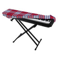 Blue Red And White USA Plaid Print Piano Keyboard Cover