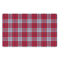 Blue Red And White USA Plaid Print Polyester Doormat