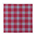 Blue Red And White USA Plaid Print Silk Bandana