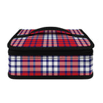 Blue Red And White USA Plaid Print Small Lunch Bag