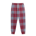 Blue Red And White USA Plaid Print Sweatpants