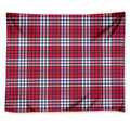 Blue Red And White USA Plaid Print Tapestry