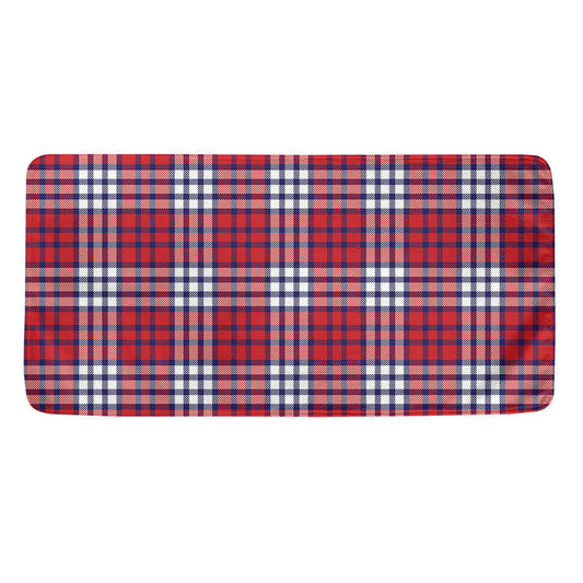 Blue Red And White USA Plaid Print Towel