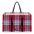 Blue Red And White USA Plaid Print Utility Tote Bag