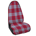 Blue Red And White USA Plaid Print Waterproof Car Seat Cover