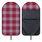 Blue Red And White USA Plaid Print Waterproof Car Seat Cover