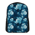 Blue Rose Floral Flower Pattern Print Casual Backpack