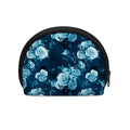 Blue Rose Floral Flower Pattern Print Coin Purse
