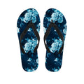Blue Rose Floral Flower Pattern Print Flip Flops