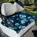Blue Rose Floral Flower Pattern Print Golf Cart Seat Cover