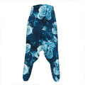 Blue Rose Floral Flower Pattern Print Hammer Pants