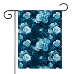 Blue Rose Floral Flower Pattern Print House Flag