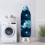 Blue Rose Floral Flower Pattern Print Ironing Board Cover