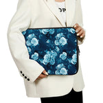 Blue Rose Floral Flower Pattern Print Laptop Sleeve