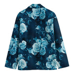 Blue Rose Floral Flower Pattern Print Men's Blazer