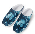 Blue Rose Floral Flower Pattern Print Mesh Casual Shoes