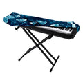 Blue Rose Floral Flower Pattern Print Piano Keyboard Cover