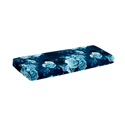 Blue Rose Floral Flower Pattern Print Piano Keyboard Cover