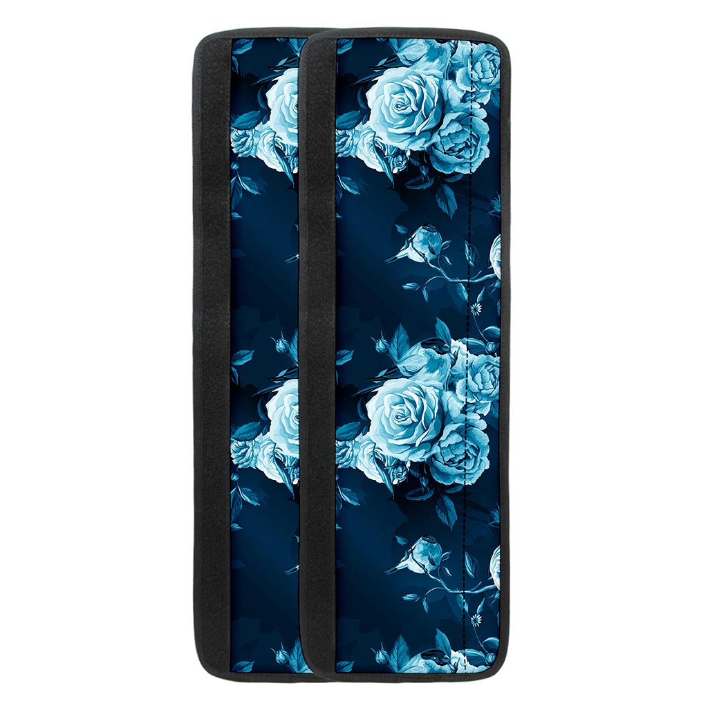 Blue Rose Floral Flower Pattern Print Refrigerator Handle Covers