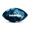 Blue Rose Floral Flower Pattern Print Rugby Ball