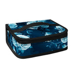 Blue Rose Floral Flower Pattern Print Small Lunch Bag
