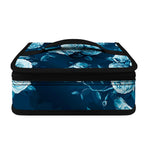 Blue Rose Floral Flower Pattern Print Small Lunch Bag