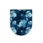 Blue Rose Floral Flower Pattern Print Toilet Lid Cover