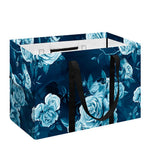 Blue Rose Floral Flower Pattern Print Utility Tote Bag