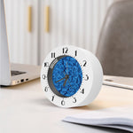 Blue Rose Print Alarm Clock