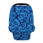 Blue Rose Print Baby Seat Cover