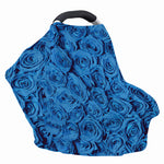 Blue Rose Print Baby Seat Cover