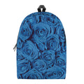 Blue Rose Print School Backpack