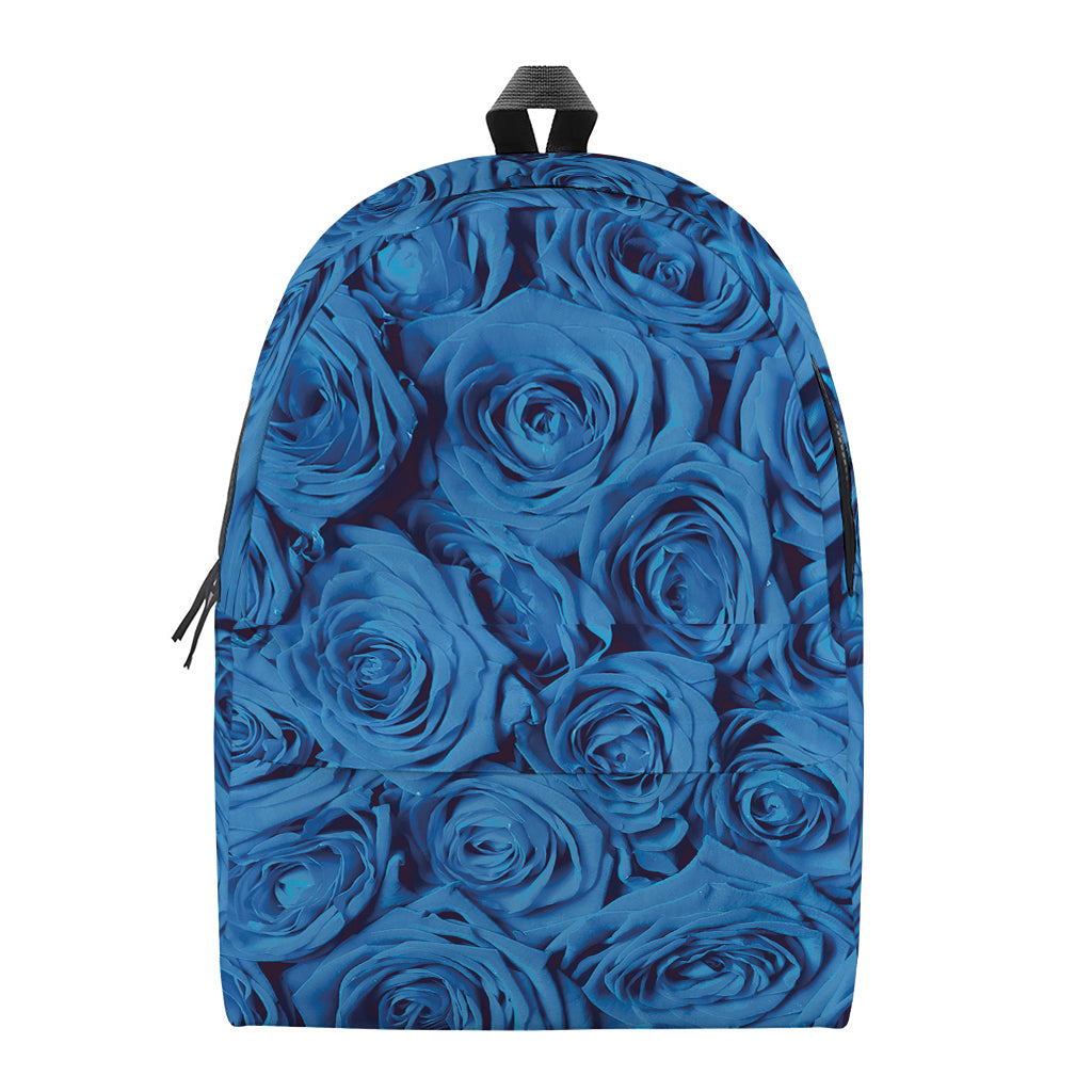 Blue Rose Print Backpack