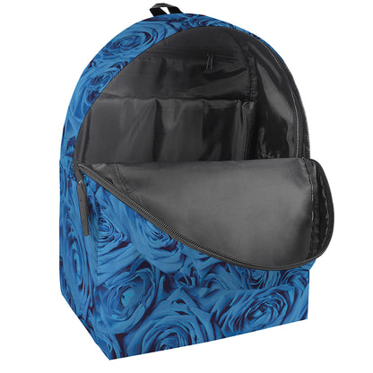 Blue Rose Print Backpack