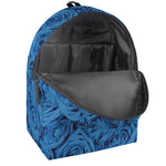 Blue Rose Print Backpack