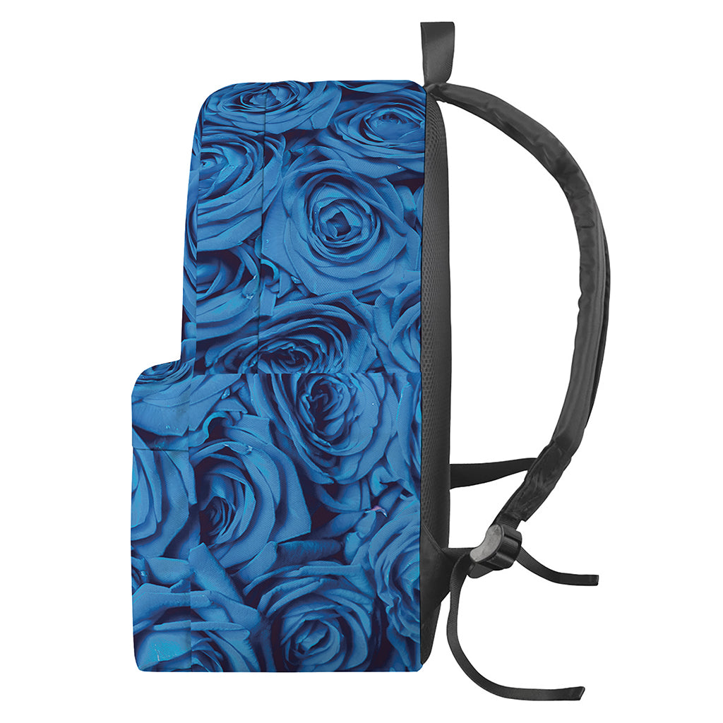 Blue Rose Print Backpack