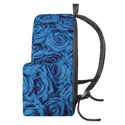 Blue Rose Print Backpack