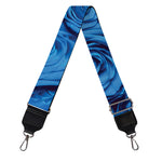 Blue Rose Print Bag Strap
