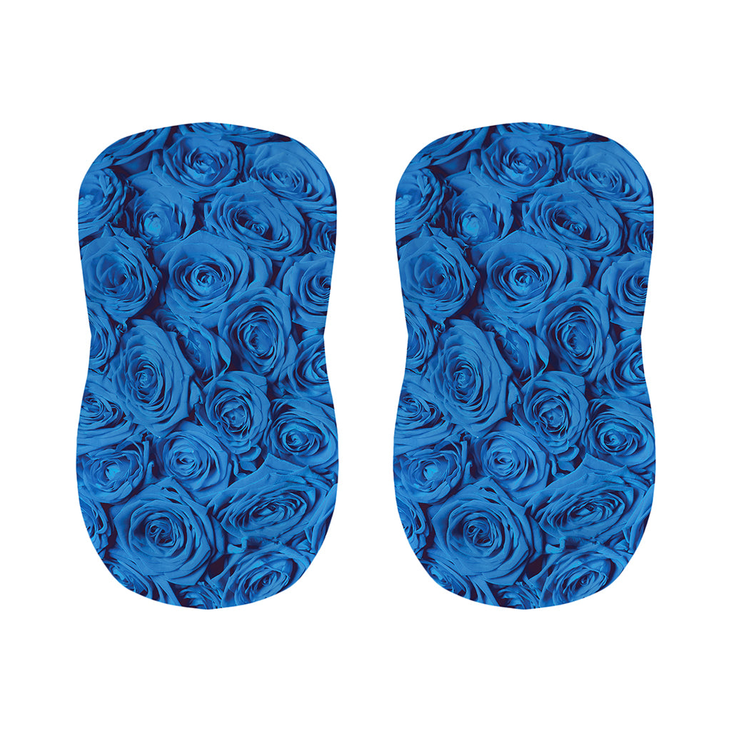 Blue Rose Print Bar Stool Covers