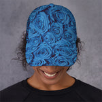 Blue Rose Print Baseball Cap