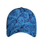 Blue Rose Print Baseball Cap