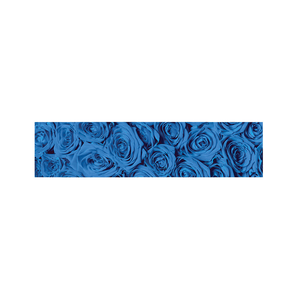 Blue Rose Print Bed Runner