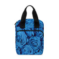 Blue Rose Print Bible Tote Bag