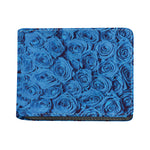Blue Rose Print Bifold Wallet