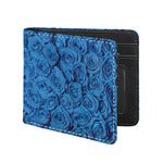 Blue Rose Print Bifold Wallet