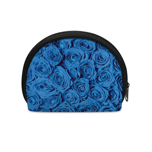 Blue Rose Print Coin Purse