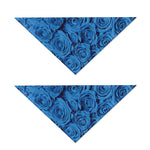 Blue Rose Print Dog Bandana