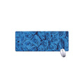Blue Rose Print Extended Mouse Pad